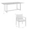 Armen Living Grand Outdoor Patio 5-Piece Dining Table Set in Aluminum with Gray Cushions 840254333260 - alternate 4